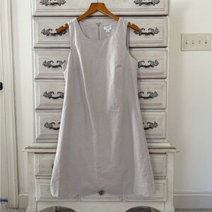 J. Crew Linen Scallop Hem Dress